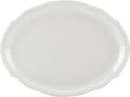 Lenox White French Perle Bead 16" Oval Serving Platter, 3.95 LB
