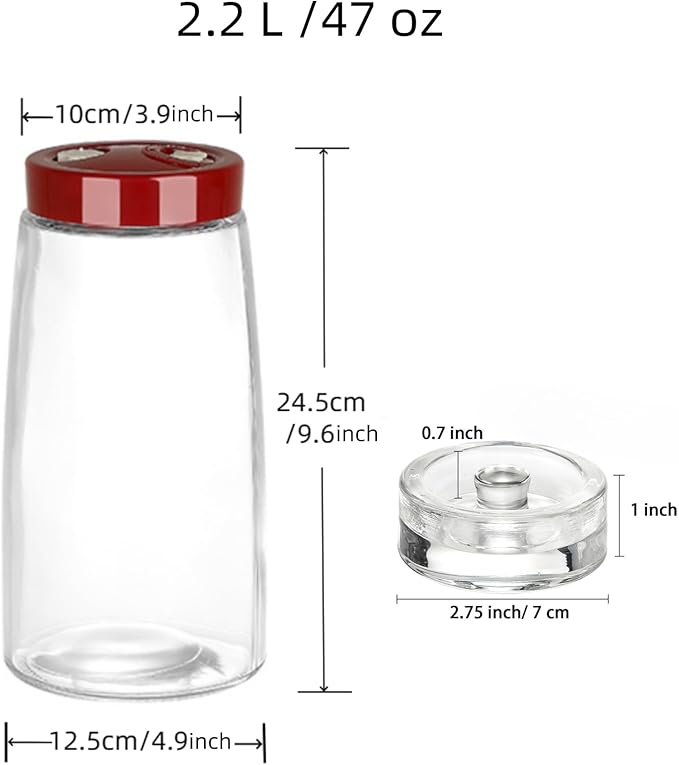 2.2 Liter Fermentation Jar, Fermenting Kit with Venting Valve Airlock and Fermenting Weight, Pickle Jar, Wide Mouth Glass Jar for Pickles, Kimchi, Sauerkraut, Mead, Kombucha, Sourdough