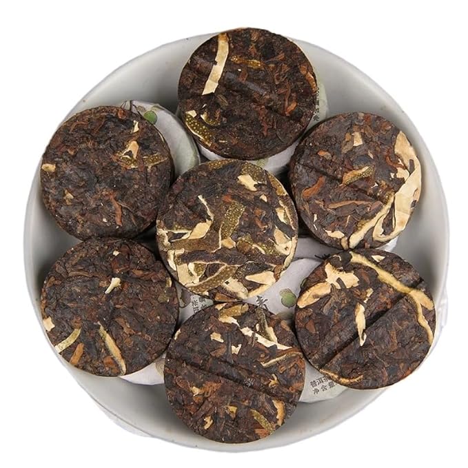 Premium Pu-erh Tea-Chenpi/Orange Peel 170g/6OZ-ripe Tea（shou) 陈皮普洱熟茶 (Orange Peel puerh)