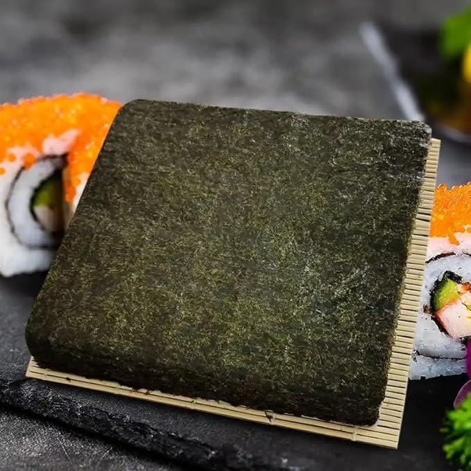 YUHO DIY Sushi Ingredients Kit with Rolling Mat Foods Making Kit Rice Ginger Seaweed Nori Wasabi Soy Sauce with Molds