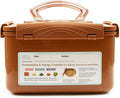 Crazy Korean Cooking Premium Kimchi, Sauerkraut Fermentation and Storage Container with Inner Vacuum Lid, Sandy Brown (1.3 Gal (5.2L) 1 PACK)