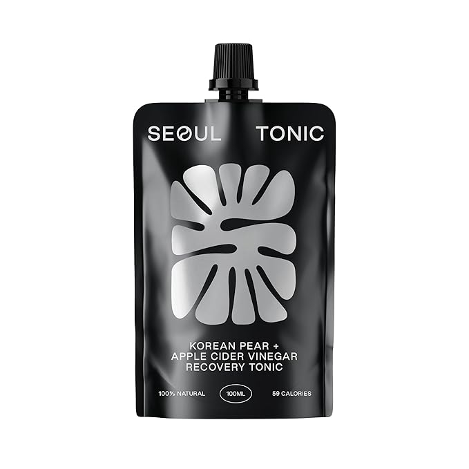 Seoul Tonic Patented Post Party Korean Pear and Apple Cider Vinegar Natural Tonic with Ginseng Patented Formula for Easier Morning with Potassium DHM 100ML Pack of 1