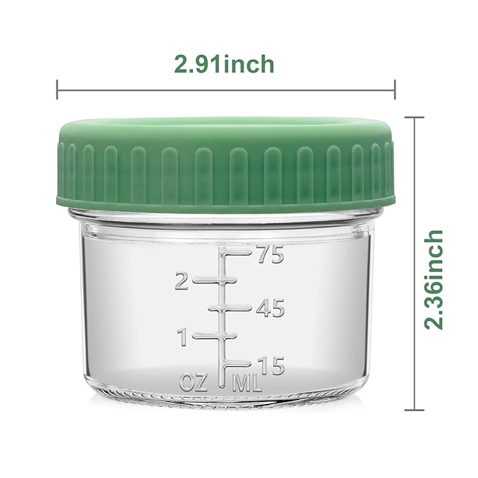 Accguan 16 Pack Glass Baby Food Storage Containers, 4 oz Baby Food Jars with Lids, Baby Food Maker for Microwave & Dishwasher Freezer Safe,BPA Free