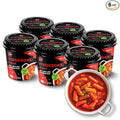 Spicy Cup Tteokbokki Instant Rice Cakes Korean – [Original (Gochujang) | Pack of 6] – Ready in 3 Minutes | Gluten-Free, Chewy, Quick & Easy Meal | Street Food Snack | 0 Cholesterol/ 0 Trans Fat - O’food
