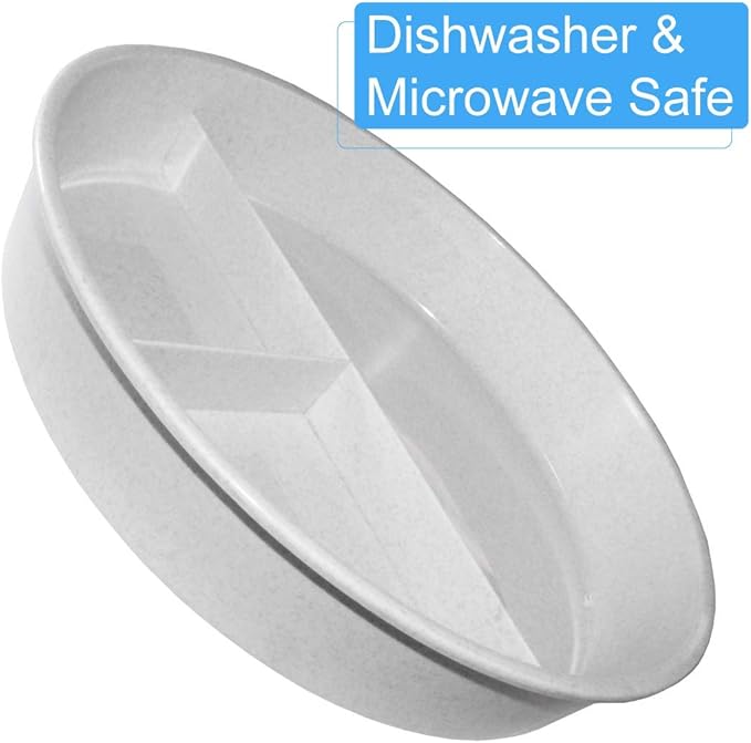 Rehabilitation Advantage High Sided Partitioned Dish with Lid, Gray (Pack of 2)