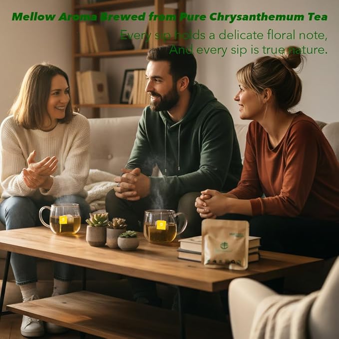 Soilmount - Chrysanthemum Tea - |Ju Hua|菊花|18 Bags per Box, Naturally Fragrant, Perfect for Daily Enjoyment
