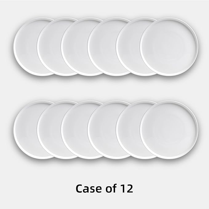 Bone China Cone Shape Commericial Grade Dinnerware, Salad Plate 8.25inch, Case of 12