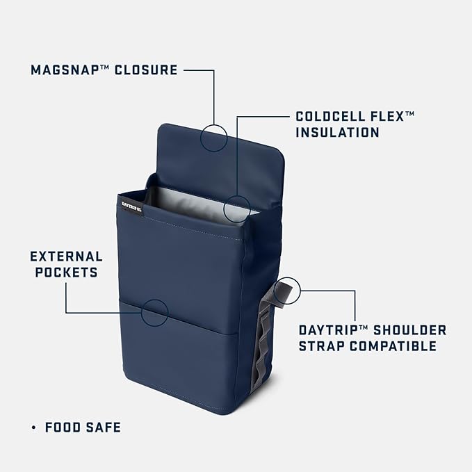 YETI Daytrip 6L Insulated Soft Cooler Lunch Bag, Navy