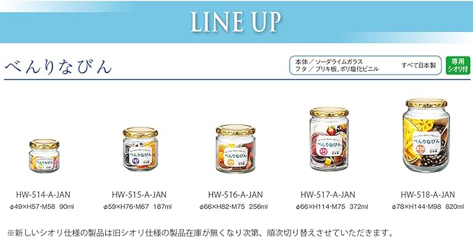 Toyo Sasaki Glass HW-515-A-JAN Storage Container, Benrina Bottle, 6.1 fl oz (187 ml), Set of 6, Storage Bottle, Bottle, Made in Japan, Bookmark Included