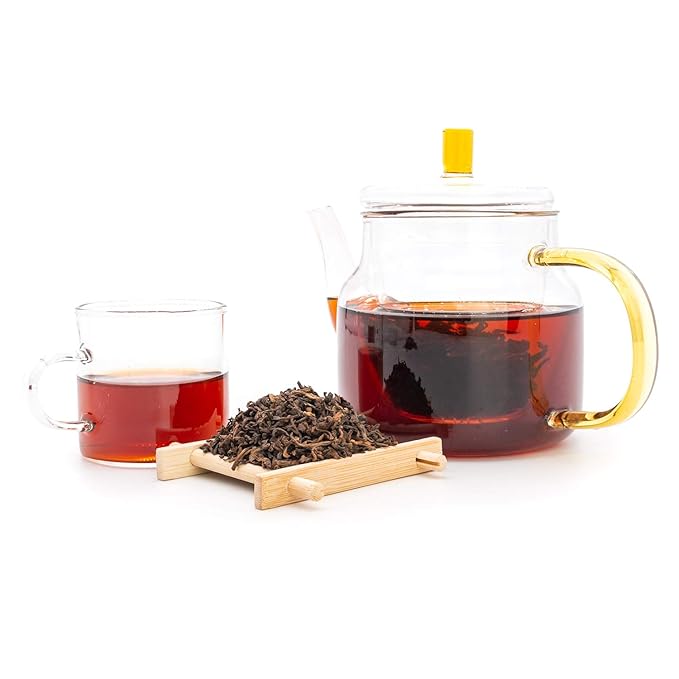 Oriarm Ripe Puerh Tea Loose Leaf - Yunnan Black Pu-erh Tea - Chinese Shu Puer Tea - 100g (3.53-ounce)