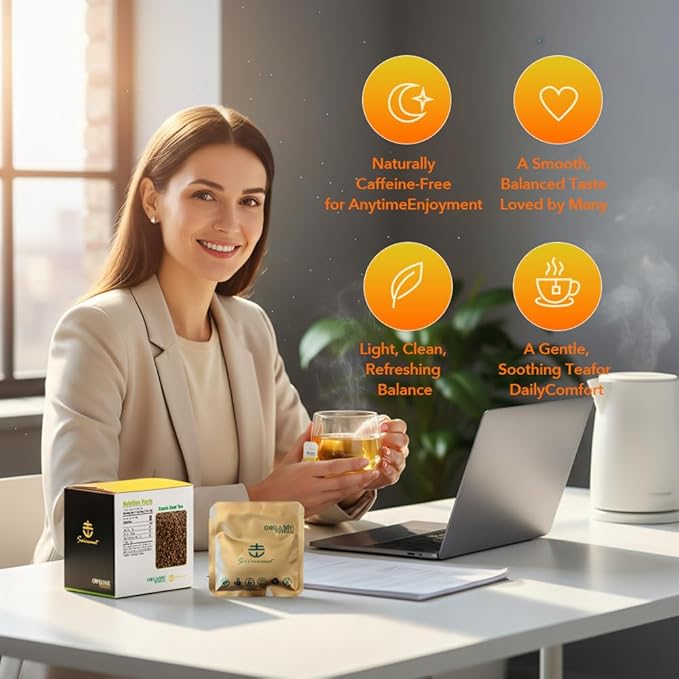 Soilmount - Cassia Seed Tea - |Senna Seeds|jue ming zi|决明子| - Pure Herbal Tea - Natural, Organic, Non-GMO, Clean Ingredients, Caffeine Free (18 Tea Bags, Box 1)