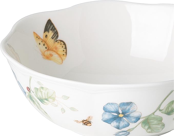 Lenox 806735 Butterfly Meadow All-Purpose Bowl, 1-Piece, 6.25' L x 6.25' W x 2.3' H, 20-Fl oz, Service For 1
