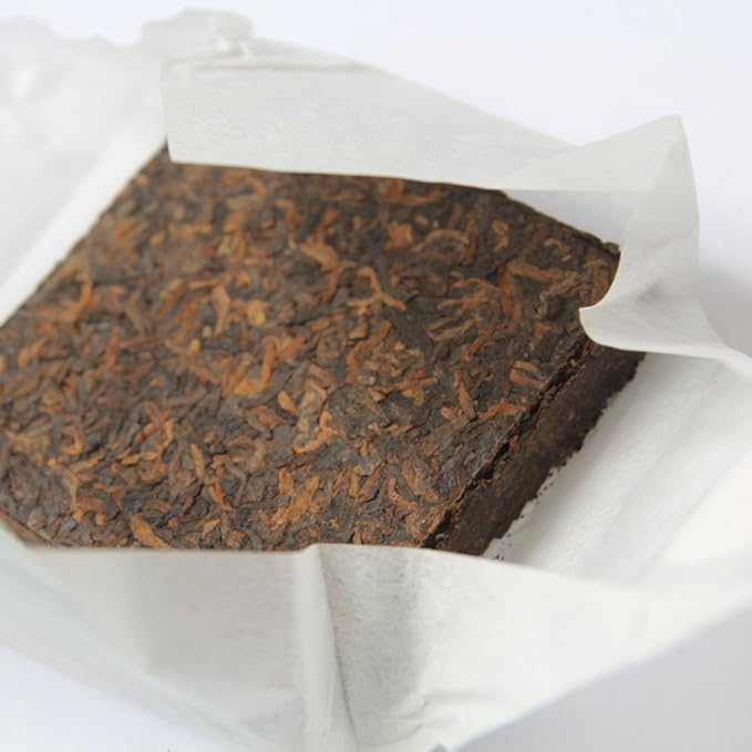 Jinglong Tea Factory - Puerh Tea Brick No19 - Premium Ripe Pu-erh Tea (3.6 Ounce/100g)