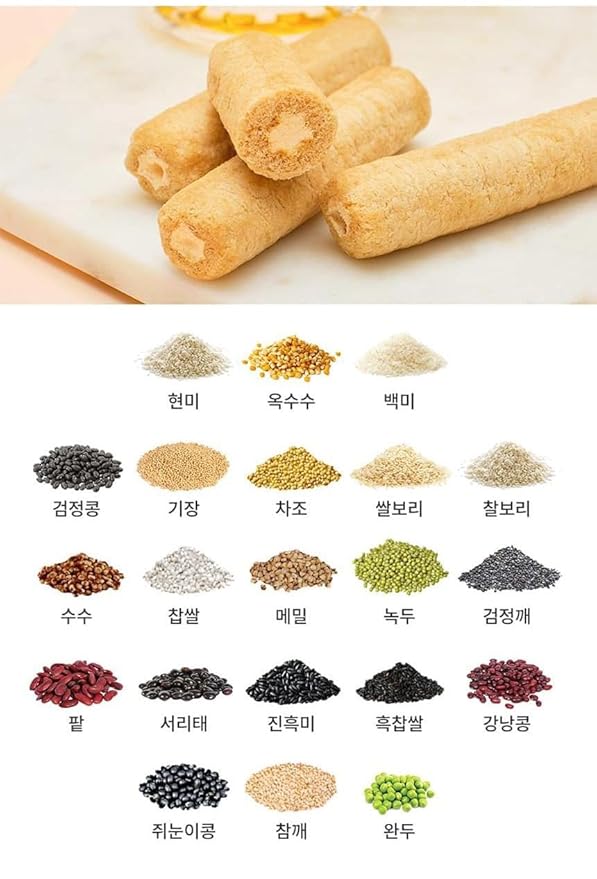 LENITH Korean Premium Multi Whole Grain Baked Crispy Rolls 21 Grains 180g(6.35oz 1090kcal)