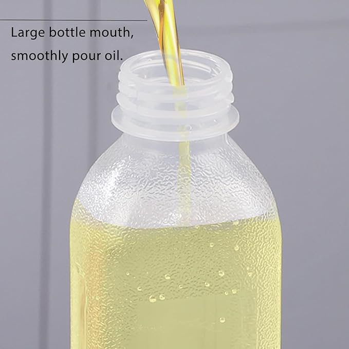 Condiment Squeeze Bottles for Sauces 10oz With Flip Top, Hot Sauce Bottles With Caps For Oil, Camping Condiment Containers BBQ Sauce, Oil Bottles- 6 pcs, 10oz