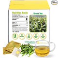 Soilmount Organic Longjing Tea - Chinese Green Tea - 18 Individually Wrapped Packets - Fresh Aroma, Balanced Sweetness, Suitable for Hot or Iced Tea