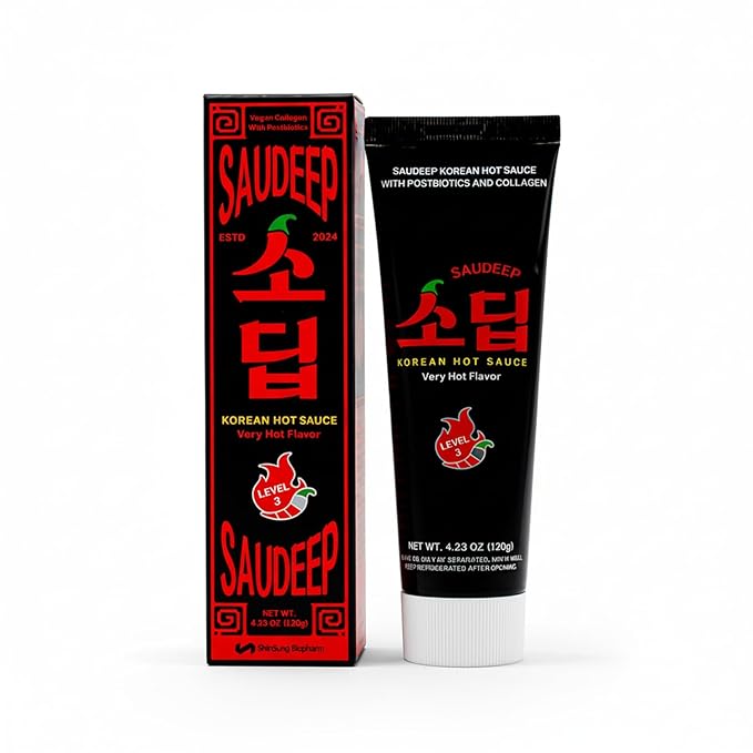 Korean Food Saudeep Korean-Style Hot Sauce, Gochujang Sauce, Warm Heat with Deep Savory Flavor, Versatile Sauce for Meat, 4.23 oz