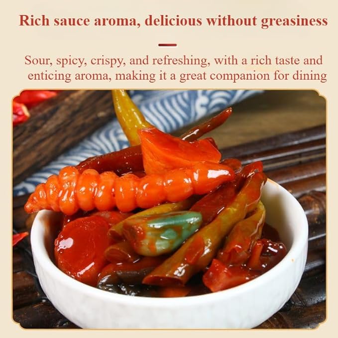 Spicy and crispy dried radish, Korean sweet and spicy kimchi, mixed pickled vegetables, side dishes, chili sauce, Laba garlic, seasoning, Chinese specialty, condiment (Assorted pickle 168g,3 cans)
