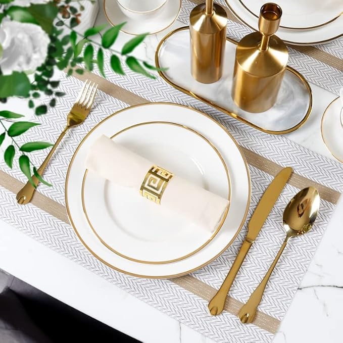 Plate Sets Bone China Dishes Solid Color Flat Plate Creativity Cuisine Household Tableware