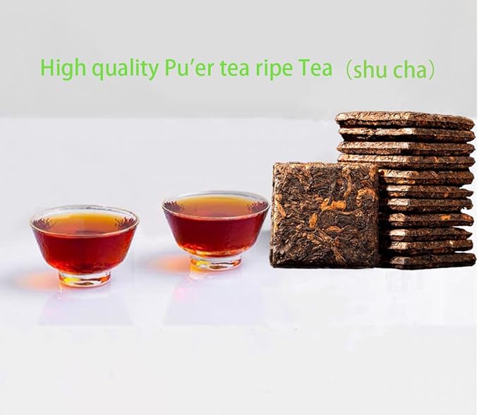 Premium Pu-erhTea，pu erh leaf，ripe tea7.05oz/200g-云南陈年普洱熟茶（ Pu-erh Tea Chunks)