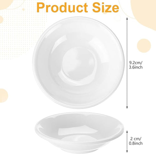 Mimorou 100 Pcs Soy Sauce Dish White Dipping Bowls Bulk, 1.2 oz Asian Small Sauce Bowls for Sushi, Ketchup, Vinegar, Olive Oil, Soy, Spices, BBQ Chip and Dip Serving Bowl Set Gift (Resin)