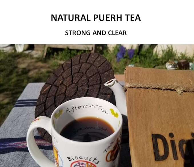 Compressed Ripe Pu-erh Tea Cake "Bru:ge Waffle" 7.1 ounce (200 g) Thick Taste