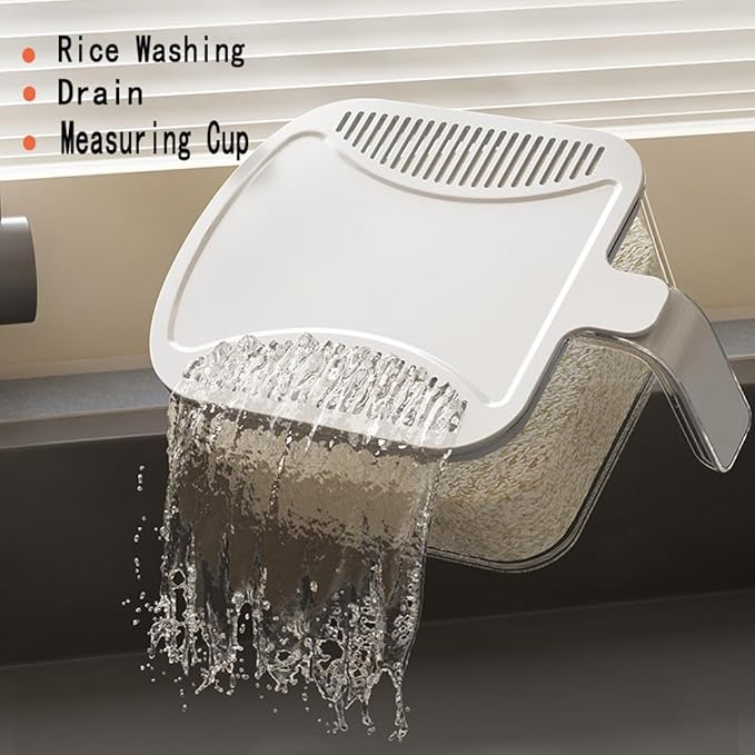 Rice Dispenser,25 Lbs Rice Storage with Measuring Cup and Dial,One-Touch Cereal Dispenser,Sealed Moisture Proof for Rice, Corn,Soybean, Oatmeal (22-27 Lbs(10-12.5kg))