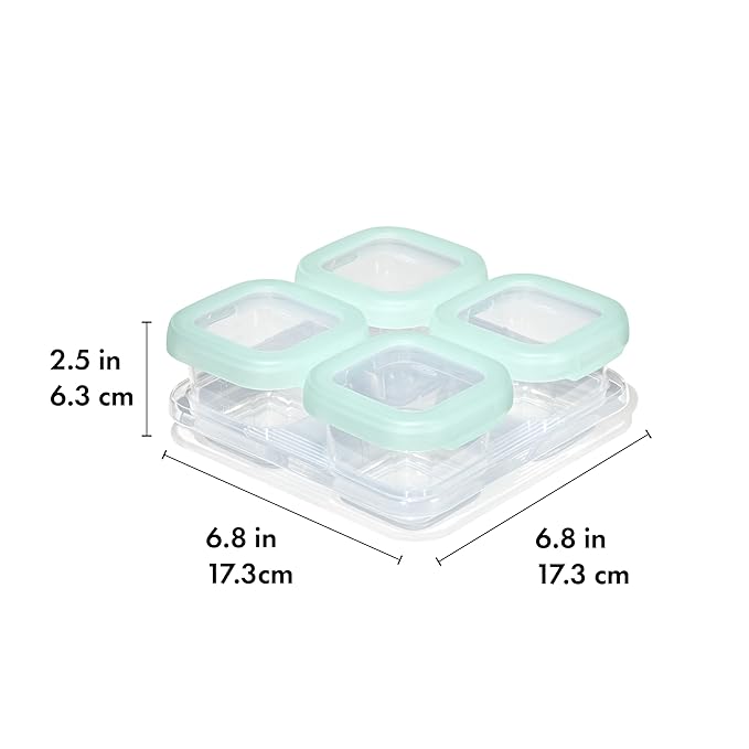 OXO Tot Baby Blocks Food Storage Containers (4 Oz.) - Opal