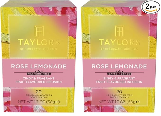 Taylors of Harrogate Rose Lemonade Infusion, 20 Teabags (Pack of 2)