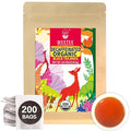 WT WEETEE Organic Decaf Black Tea Bags, Organic Decaffeinated Black Tea 200 Count | Smooth & Mild Taste | CO2-Decaffeinated | Resealable Kraft Bag