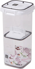 Pickle keeper Press Plate Food Storage Container Organizer for Kimchi Sauerkraut Fermentaion Airtight Lid Locking for Preserved Food (1800ml / 0.5 gal)