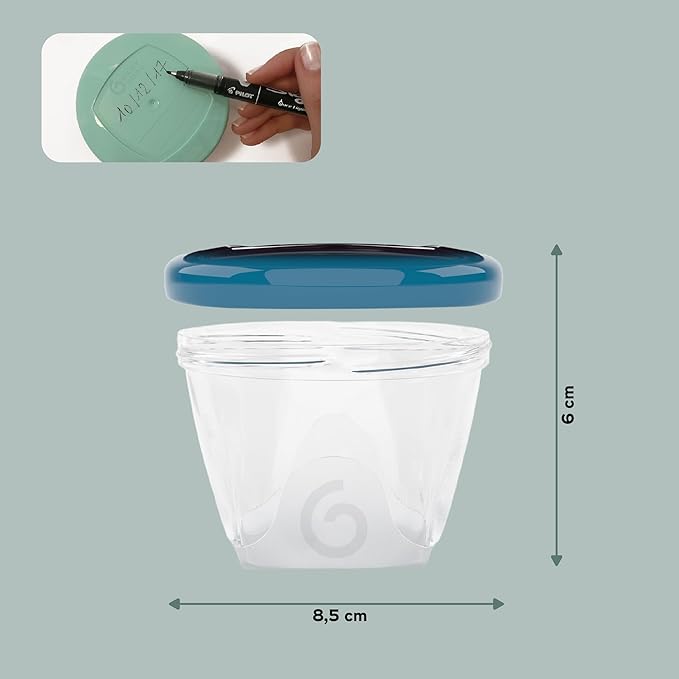 Babymoov Leak Proof Storage Bowls | BPA Free Containers With Lids, Ideal to Store Baby Food or Snacks for Toddlers (PICK YOUR SET SIZE)