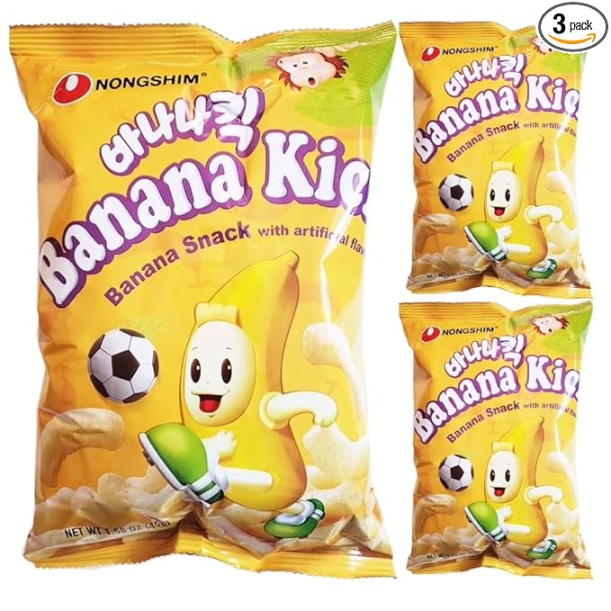 Box of Life Korean Snack Variety Pack - Banana Kick Puff Snack 1.58 oz (Pack of 3)