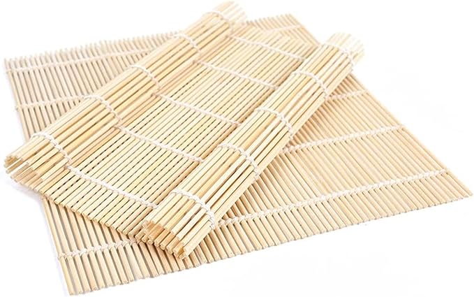 BZG 2 Pack Bamboo Sushi Rolling Mat, Sushi roll maker,Sushi making kit, Bamboo Sushi Rolling Mat,Sushi maker(9.5" x 9.6")