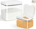 TBMAXS Flour Sugar Storage Containers, 2Pack 2.9 Qt + 4.75 Qt Food Storage Container with Pop-to-Flip Lids for Rice Dog Food Dog Treat Storage, Kitchen Organizers and Storage