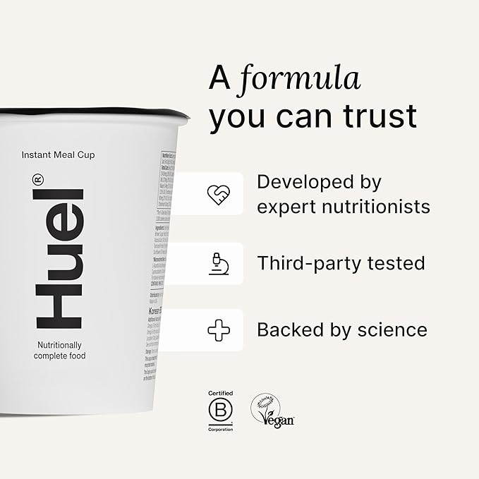 Huel Hot and Savory Cups | Japanese Curry Noodles | 25g Protein Plant Based Instant Meal | 27 Vitamins and Minerals | 100% Nutritionally Complete | 8 Cups