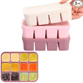 Mimorou 3 Pack Baby Food Freezer Tray with Lids 2.8 oz x 12 Cups Silicone Baby Food Storage Container Ice Cube Freezer Molds for Homemade Vegetable Fruit Purees Snack(12 Cups,Purple, Pink, White)