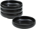 Gaolinci Creative Zen Ceramic Plate, Round Smooth Glazed Side Dish Snack Dish Pickle Dish (Set Of 4)