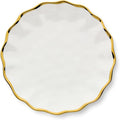 Regency Gold 11-Inch Porcelain Dinner Plates – Set of 4 Elegant Gold-Trimmed Plates – Durable, Dishwasher-Safe Fine Tableware for Formal Dining, Holidays & Everyday Use