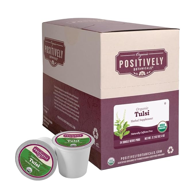 Organic Positively Botanicals Company, Tulsi, K-Cup Compatible, 24 Pods