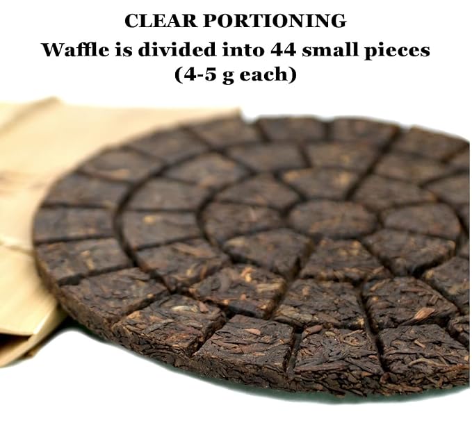 Compressed Ripe Pu-erh Tea Cake "Bru:ge Waffle" 7.1 ounce (200 g) Thick Taste