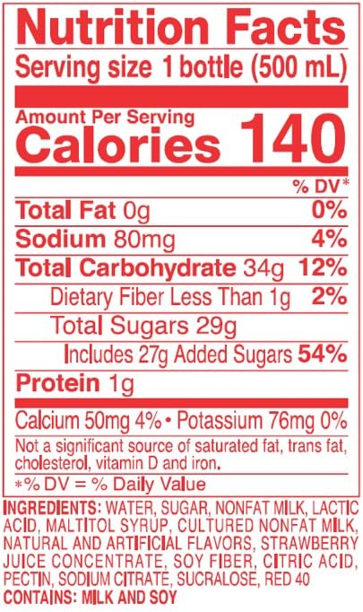 CALPICO Strawberry – Smooth, Creamy & Refreshing Non-Carbonated Beverage, Sweet and Tangy, Japanese Lactic Acid Drink, 16.9 Fl oz (Pack of 6)
