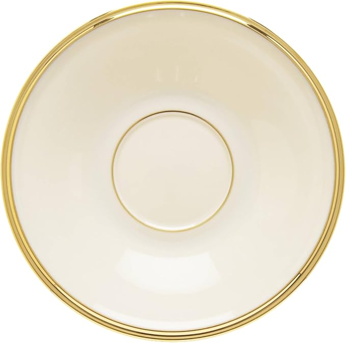 Lenox 140104040 Eternal Saucer, 1 Piece, Porcelain, 6" x 6", Service for 1, Porcelain