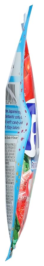 UHA mikakuto Puchao Soft Chewy Candy with Gummy Bits, 4 Fruit Soda Flavors with Apple, Watermelon, Grape, and Orange, 3.53 Oz (Pack of 2)