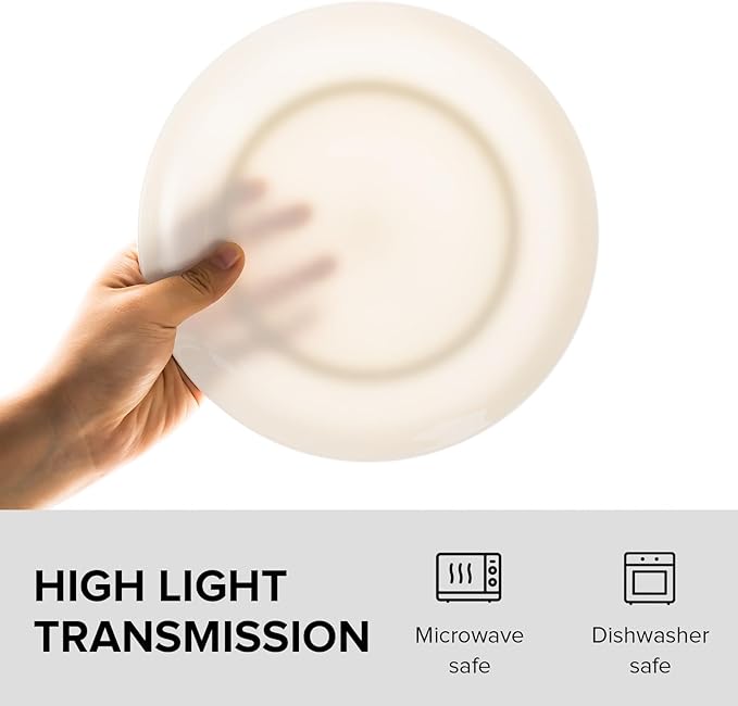 Fine Bone China Dessert Plates 6-Piece, Cake Plate, Side Plate 8 Inches, Fine Glaze With Pure White Color Sturdy and Durable, Thin Thickness and Light Weight, Microwave and Dishwasher Safe