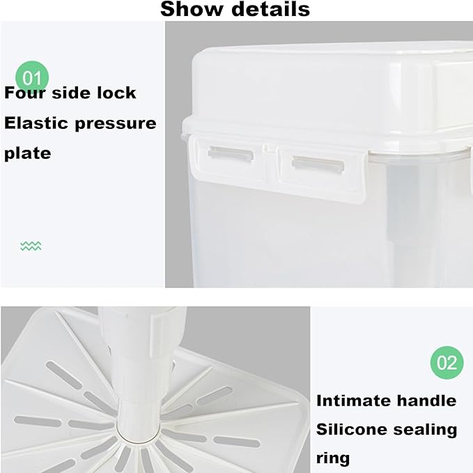 Kimchi Fermentation Container - Airtight 4/5L Pickle Keeper With Handle And Lid, Kimchi Box - Clear Kimchi Press Fermentation Storage Container, Maintain Fresher Taste, vinegar