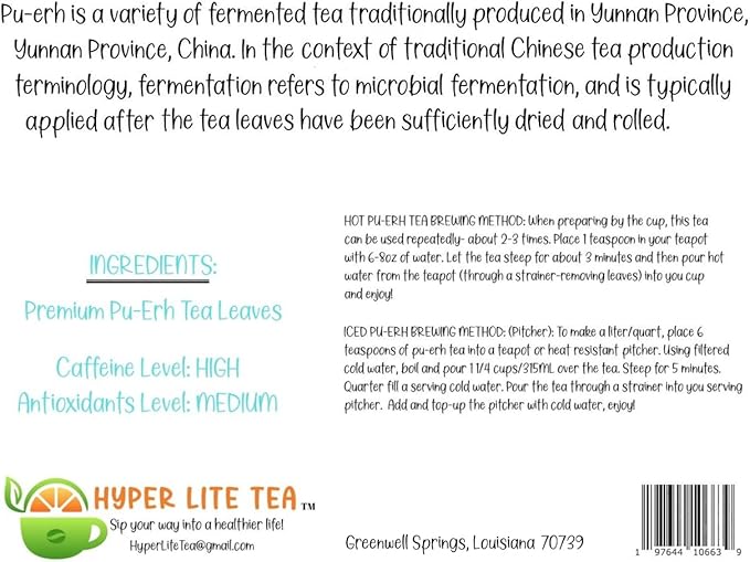 HIGH Impact Premium Pu-Erh Tea | 3 Year Special Edition | 25 Teabags (2g) | Caffeine Level High | Healthy SUPERFOOD | Immune Support | Organically Grown.