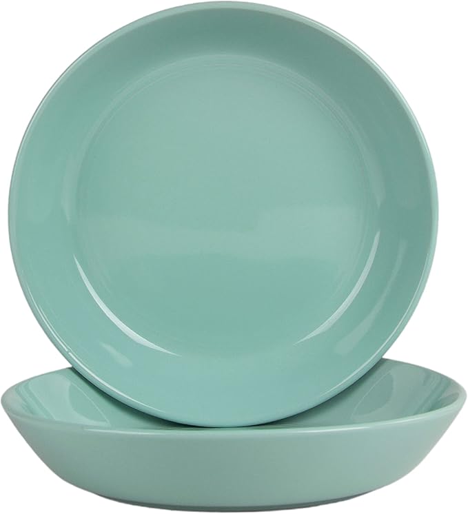 Double Line 9.5"/36 oz Dinner Bowl, Set of 2, Seafoam