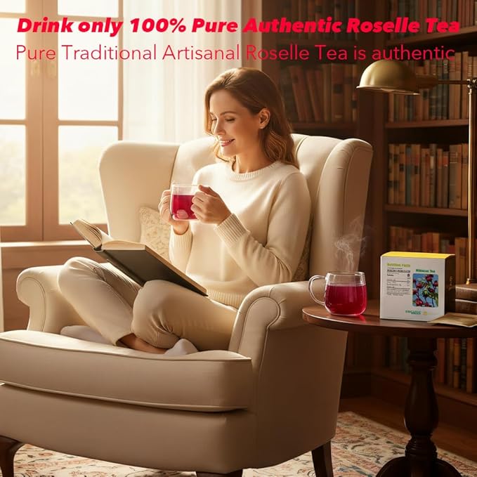 Soilmount - Roselle Tea - |Hibiscus Tea|Lou Shen Hua|洛神花|- Natural Herbal Drink | 18 Bags per Box, Refreshing & Delicious, Perfect for Daily Enjoyment