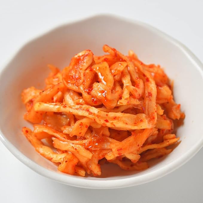 MICHIMOTO FOODS Kimchi Daikon Radish 2.8 oz (80 g) Mild & Crispy, Japanese Fermented Pickles, with No Artificial Colors or Preservatives Added